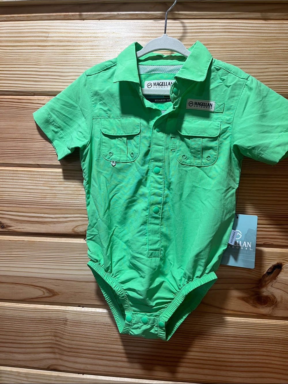 Magellan Outdoors Summer Green Short Sleeve Onesie